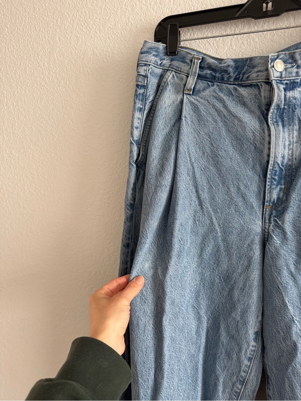 AGOLDE Ellis Trouser Wide Leg size 30-32 in Baffle Wash Light Denim - Picture 4 of 10